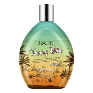 Extreme Dark Tanning Lotion Accelerator for Indoor Tanning Beds & Outdoor Sun Tan with Bronzer to Get Dark Fast Tan, Bronzing Tanning Lotion with Tattoo Protecting Formula, DHA Free, 13.5Oz jeallis