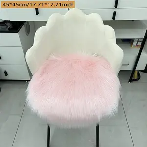 Creative Faux Wool Long Plush Rug for Living Room Coffee Table Sofa Bedside, Soft Fluffy Carpet Mat for Bedroom Window Seat Furry Soft Rugs, Shaggy Fuzzy Rugs, Decorative Fluffy Rug