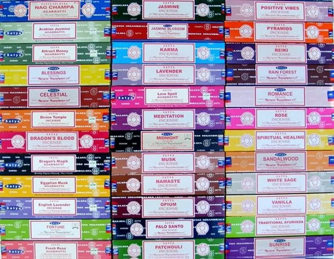 Satya Premium Hand-Rolled Scented Herbal Blend Incense Sticks Set - 12 Packs (15 Sticks/Pack, 180 Total), Flower-Infused Resin Freshener, Wedding Gift for Reiki, Meditation, Soothing Home Fragrance