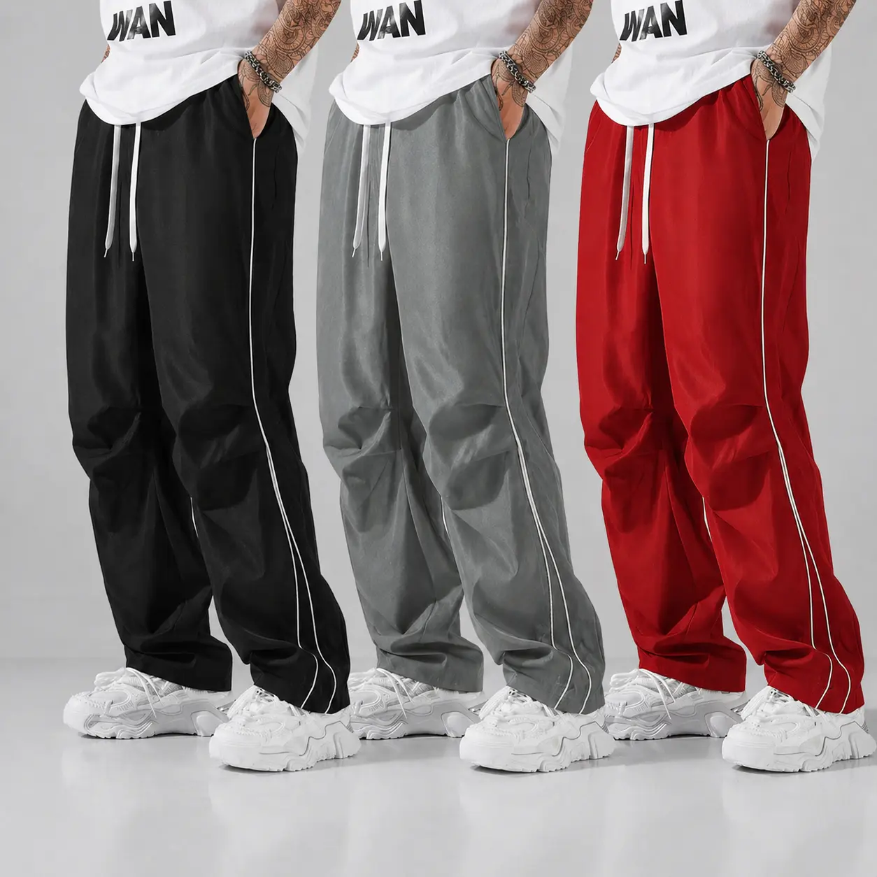 Black + Gray + Red