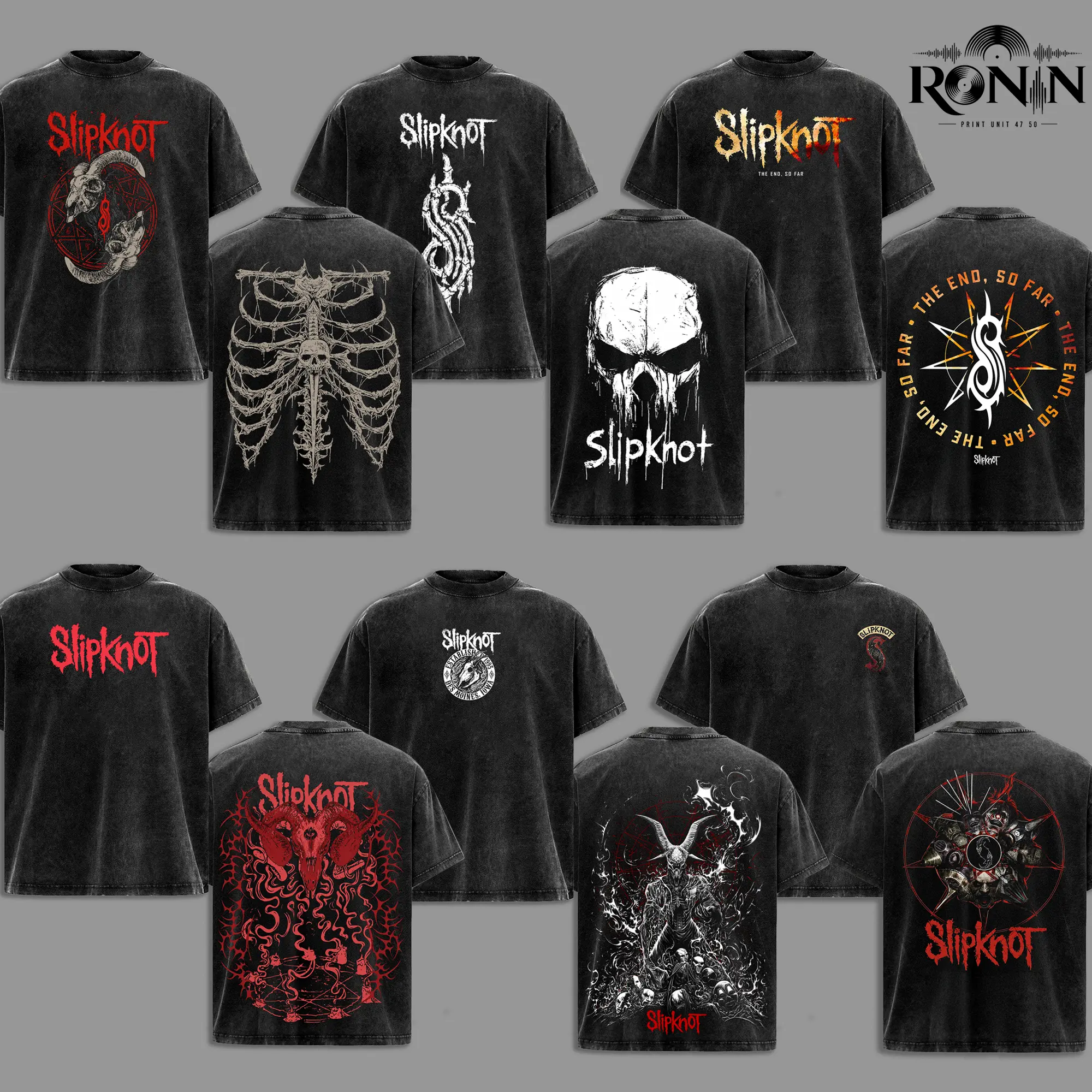 [COLLECTION] 6 Design Slipknot Graphic T Shirt, Vintage Washed Heavy Metal Band Tee, Oversized Heavy Cotton Shirt, Unisex Rock Tour Streetwear, Gothic Punk Apparel, Gift for Metal Fans Clothes Everyday