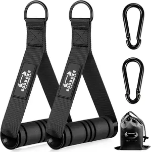 Heavy Duty Exercise Handles, Gym  Handles for  Machine Attachments, D Handle  Attachments, Handles for Resistance Bands, Workout Accessories,  Equipment for  Gym