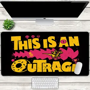 This Is An Outrage Gaming Desk Mat, Princess Donut Mouse Pad, Dungeon Crawler Carl LitRPG Deskpad, Funny Bookish Gamer Setup Decor Gift