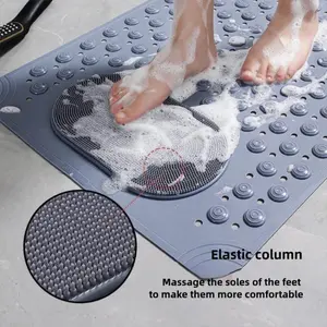 Super Suction Cup Shower Mat - with Drain Hole, Massage Texture, Safety Non-slip Bath Mat To Ensure The Safety of The Elderly