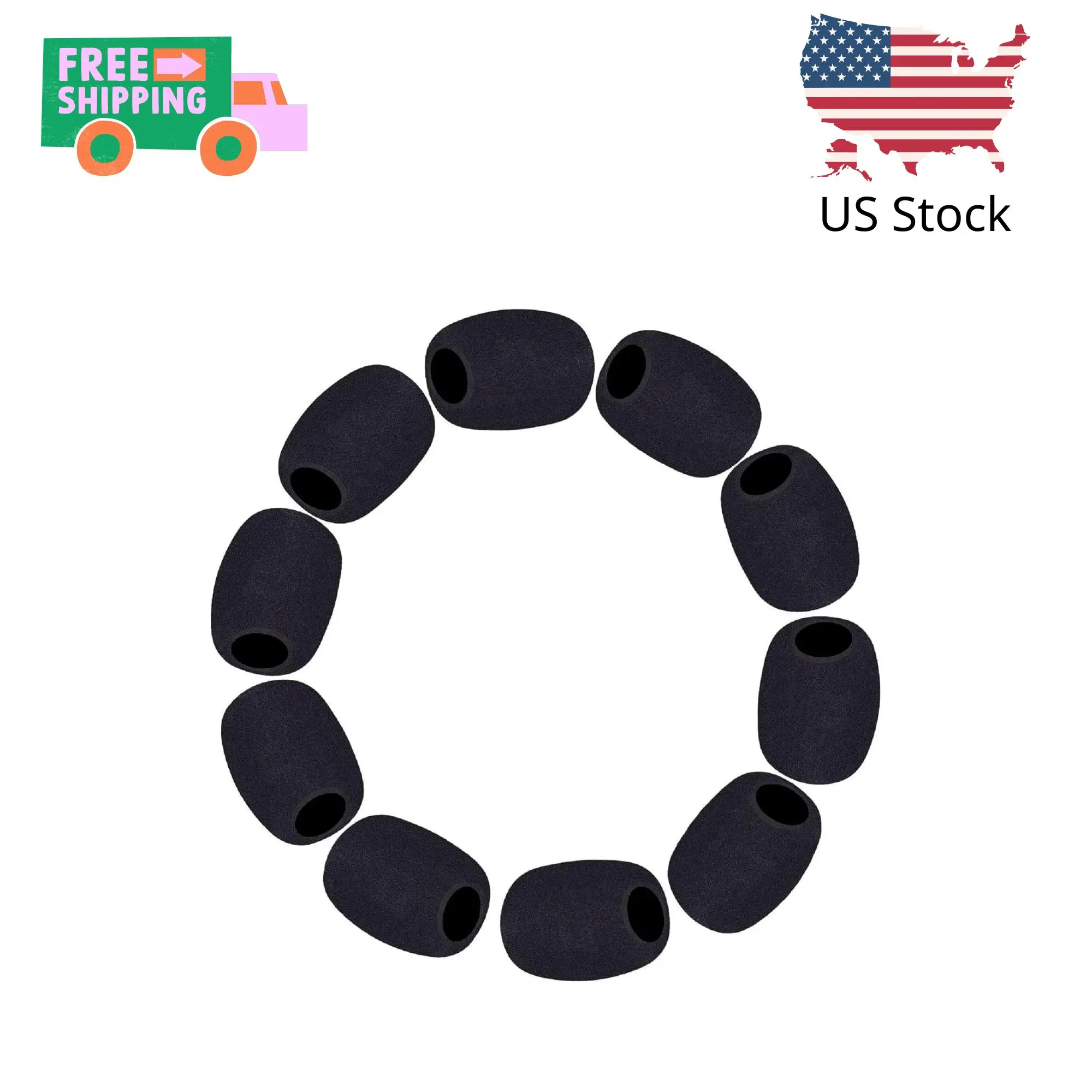 10 Pack Lapel Microphone Windscreen, Headset Windscreen, Mic Foam Covers Lavalier Microphone Windscreen