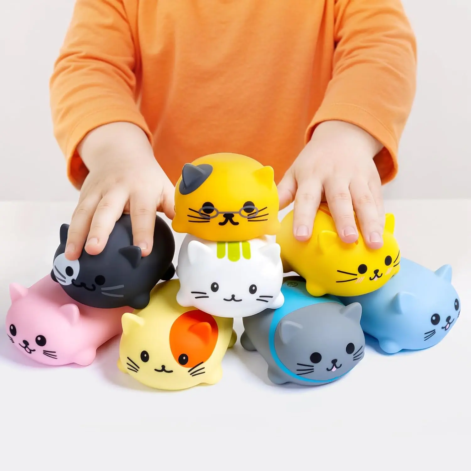 Ruko 1701 Cat Piano Toy, 8PCS Musical Kitty Piano Keyboard with Meow Sounds, Touch Play Music Toy, Montessori Learning Toy, Birthday Gift for Boys Girls Ages 3-8