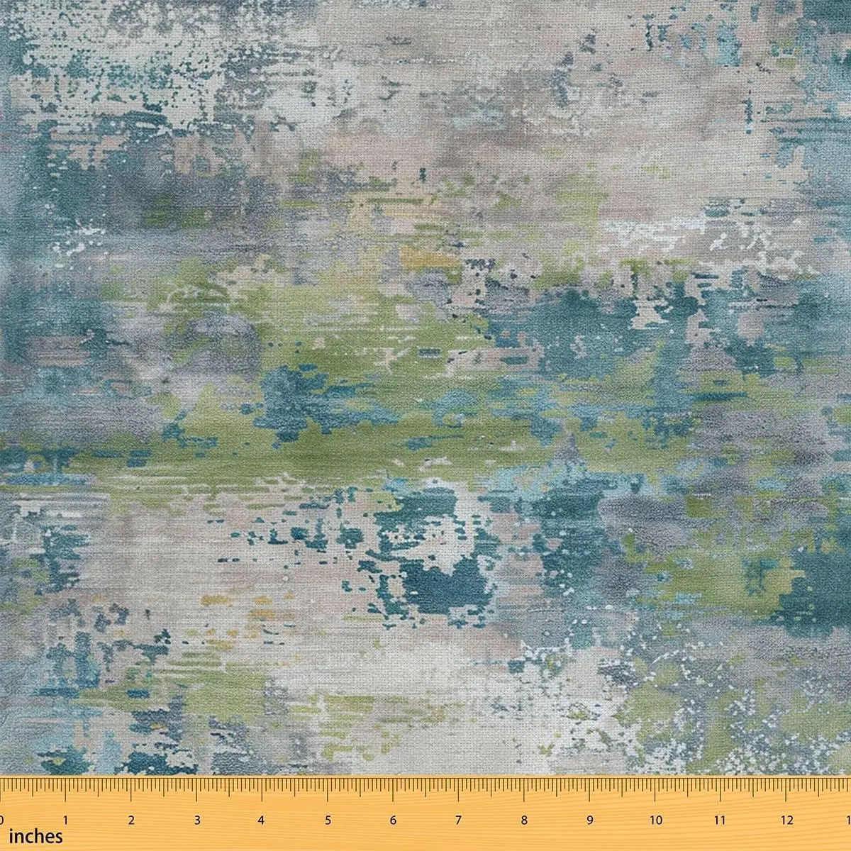 Watercolor Abstract Fabric,Teal Blue Green Tie Dye Upholstery Fabric Chairs Modern Grunge Pastel Aesthetic Flannel Fabric Ombre Gradient Decorative Fabrics