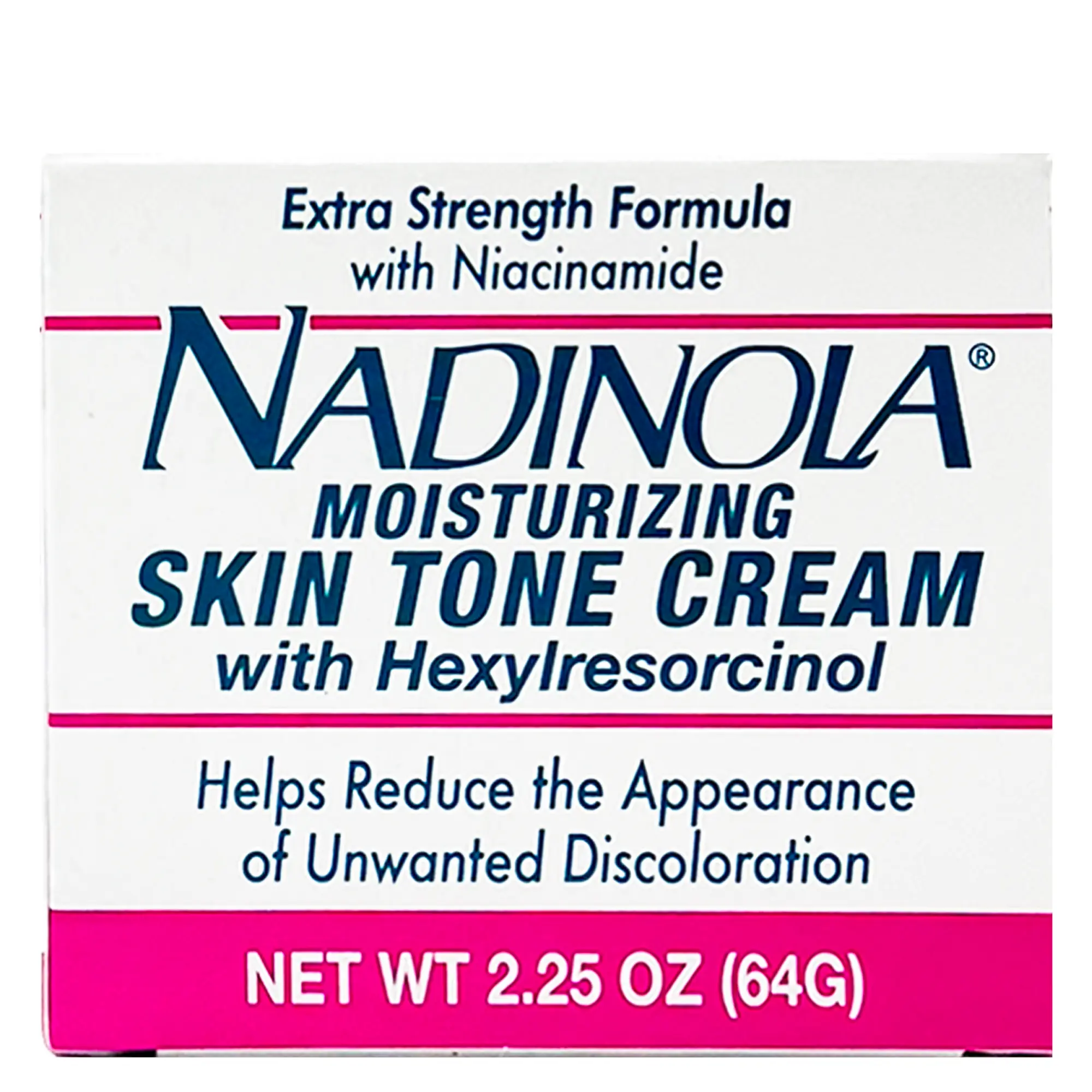 Nadinola Extra Strength Fade Cream - 2.25 oz Dark Spot Remover, Skin Brightening Daily Moisturizer, Lightweight Formula with Hexylresorcinol & Niacinamide, Supports Uneven Tone & Discoloration, Restores Radiant Complexion (Single Item)