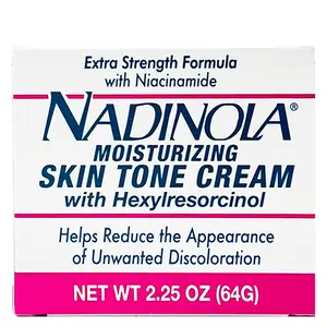 Nadinola Extra Strength Formula Moisturizing Skin Tone Cream With Niacinamide 2.25oz Helps Reduce the Appearance of Unwanted Discoloration Hydrating Moisture Moisturizer Skincare Evening Comfort Hydrate
