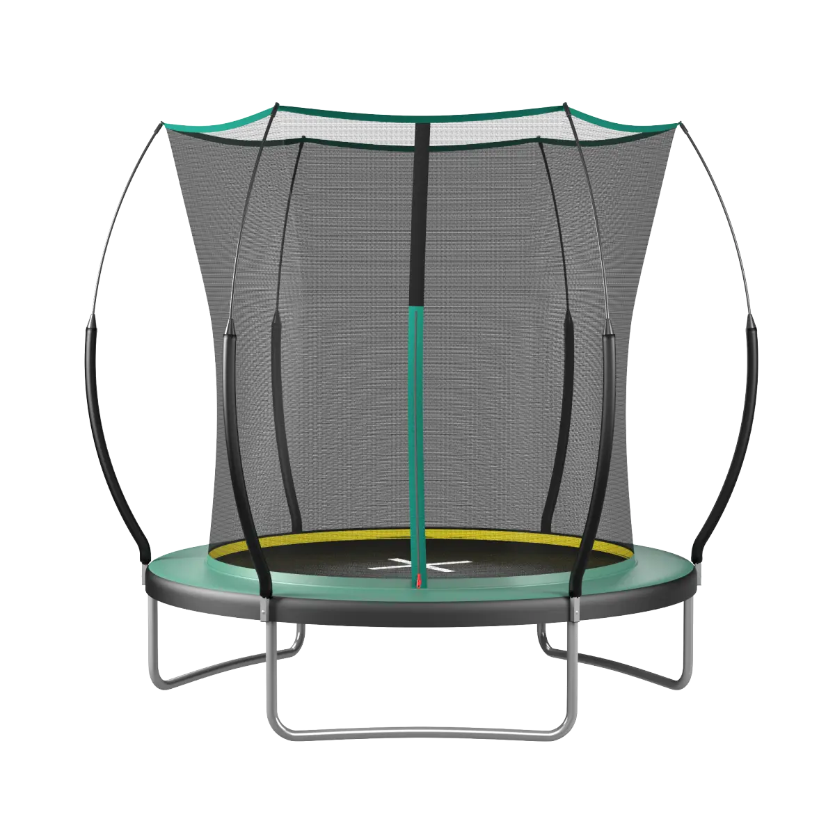 6ft Kids Springless Trampoline with No-Gap Safety Enclosure, Silent Bungee Cord Bounce, Flexible Fiberglass Poles, and UV-Resistant Padding, Home Trampoline, Trampoline With Enclosure