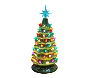 Joyfy 15" Ceramic Christmas Tree with Star Topper Joyfy 15" Ceramic Christmas Tree with Star Topper