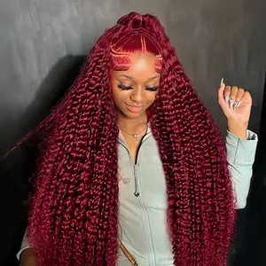 [26‘’Deep Wave=$135] CheetahBeauty 200% Density 99J Burgundy/Natural Black/T1B/4/27/FB30 Highlight Deep Wave Human Hair Wig 13x6 HD Transparent Lace Front Remy Hair Wigs Pre Plucked Brazilian Deep Wave Human Hair Wig For Women #TikTokShopHolidayHaul