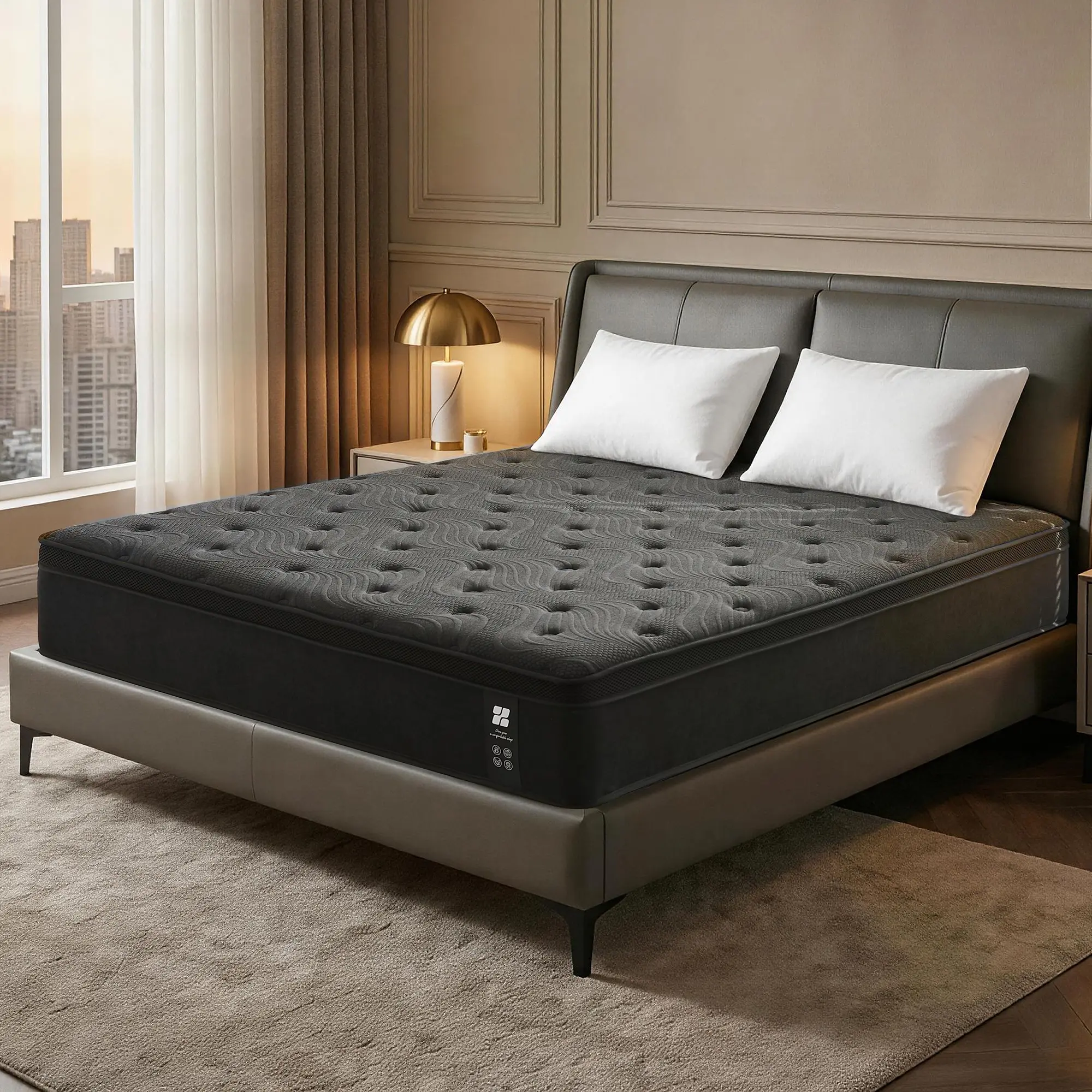 12"14" 16'' Gel Memory Foam Hybrid Pocket Spring Mattress & Lumbar Support Individual Pocket Spring for Motion Isolation Pressure Relief Twin Full King Queen Mattress Soft and Comfortable edge mattress topper