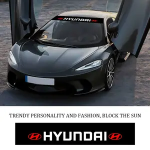 Car Front and Rear Windshield Sunshade Decorative Sticker, Glass Decal for Modern Car Models, Automotive Accessories