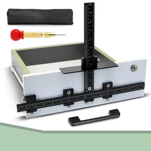 Cabinet Hardware Jig, Alloy Cabinet Handle Template Tool-Cabinet Jig for  and Accurate Installation of Handles and Pulls(Black)