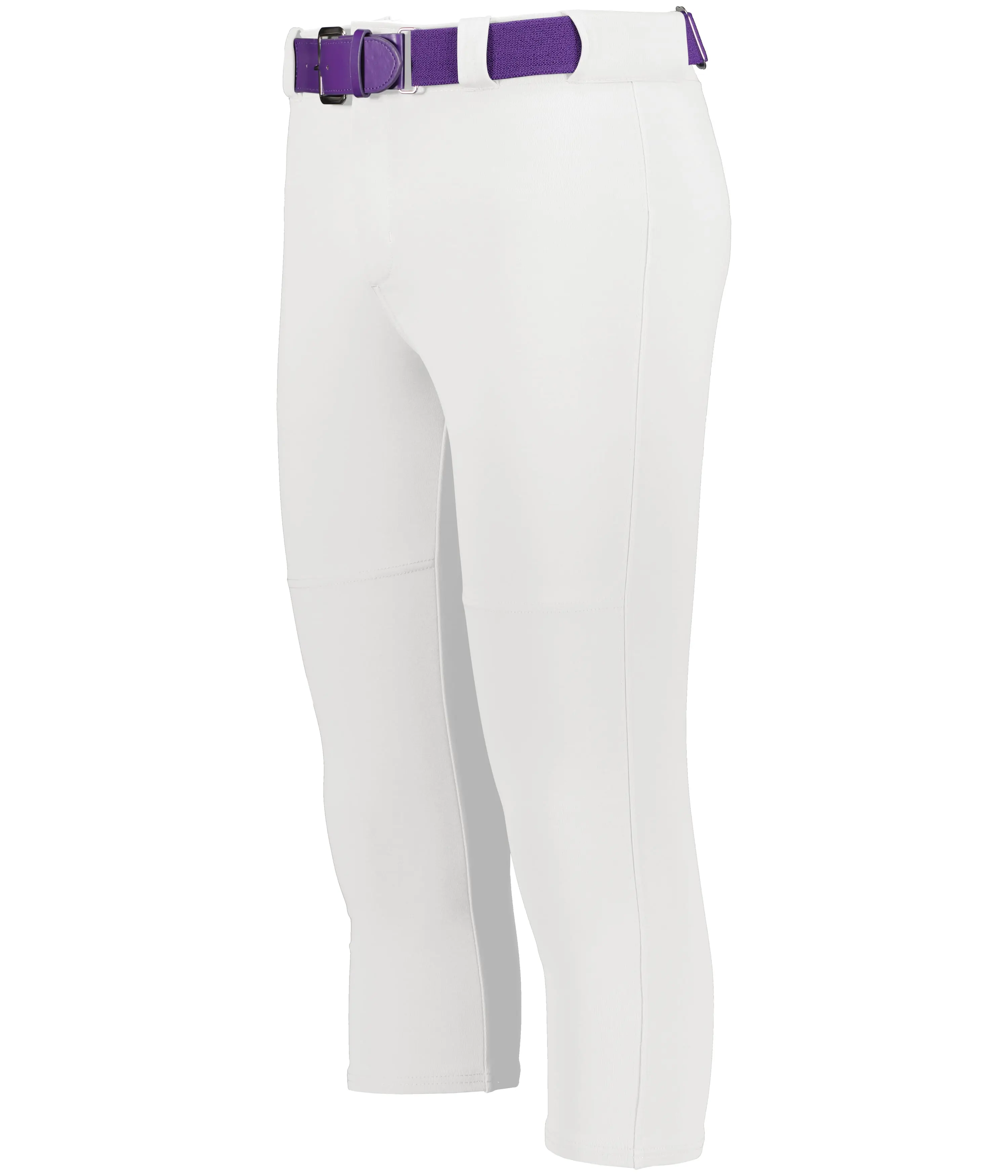 Women's Baseball & Softball Pants in Standard Sizes, Low-Rise Female Sports Trousers with Reinforced Knees and Moisture-Wicking Fabric, Belt Loops, Athletic Fit, All Seasons, Polyester Knit, Basic, Low-Rise Cut, Plain, Quick Dry