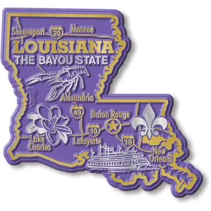 Louisiana Giant State Magnet by Classic Magnets, 3.6" x 3.3"
