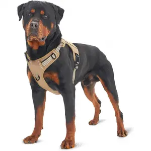 Tactical Dog Harness – Universal harness suitable for walking and safety purposes for small to large dogs, durable and reflective, easy to control, no-pull adjustable pet harness, pet supplies