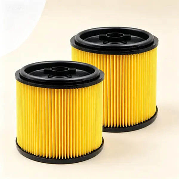 2-Pack Vacmaster Standard Cartridge Filter & Retainer Replacements, Washable, Reusable, High-Efficiency, Standard-Fit, Dry Pick Up, Easy-to-Install Power Tool Accessories for Compatible Vacuum Models