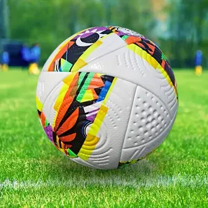 Size 5 Colorful Patchwork Pattern Football, Durable Training Competition Ball, Perfect Football for All Levels Players
