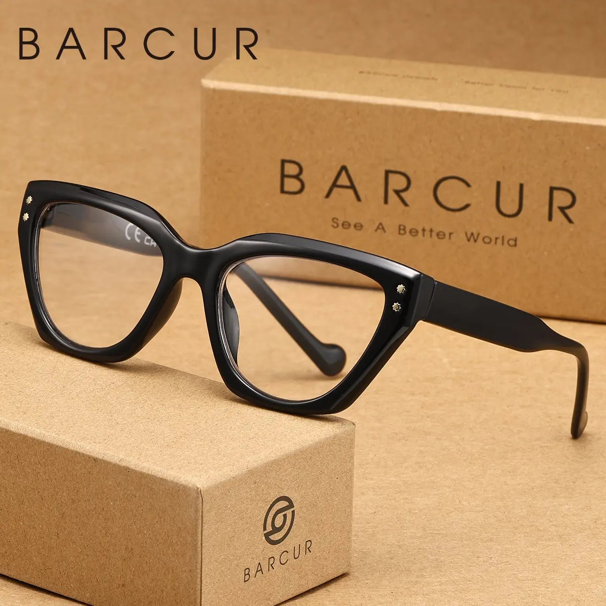 BARCUR Exquisite Leopard Print Splicing Reading Glasses With Fashionable Decoration Enhance Visual Comfort High Quality Eyewear. PC Lens Material Is Versatile For Daily Use. Thanksgiving Brand Packaging Is A Great Gift
