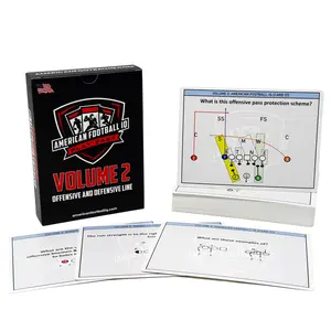 Football Flashcards – Volume 2: Offensive & Defensive Line | 54 Coach-Designed Cards on Blocking Schemes, Gap Responsibility, Stunts & Leverage | Trenches Study Guide for Linemen, Coaches, Parents & Fans | American Football IQ