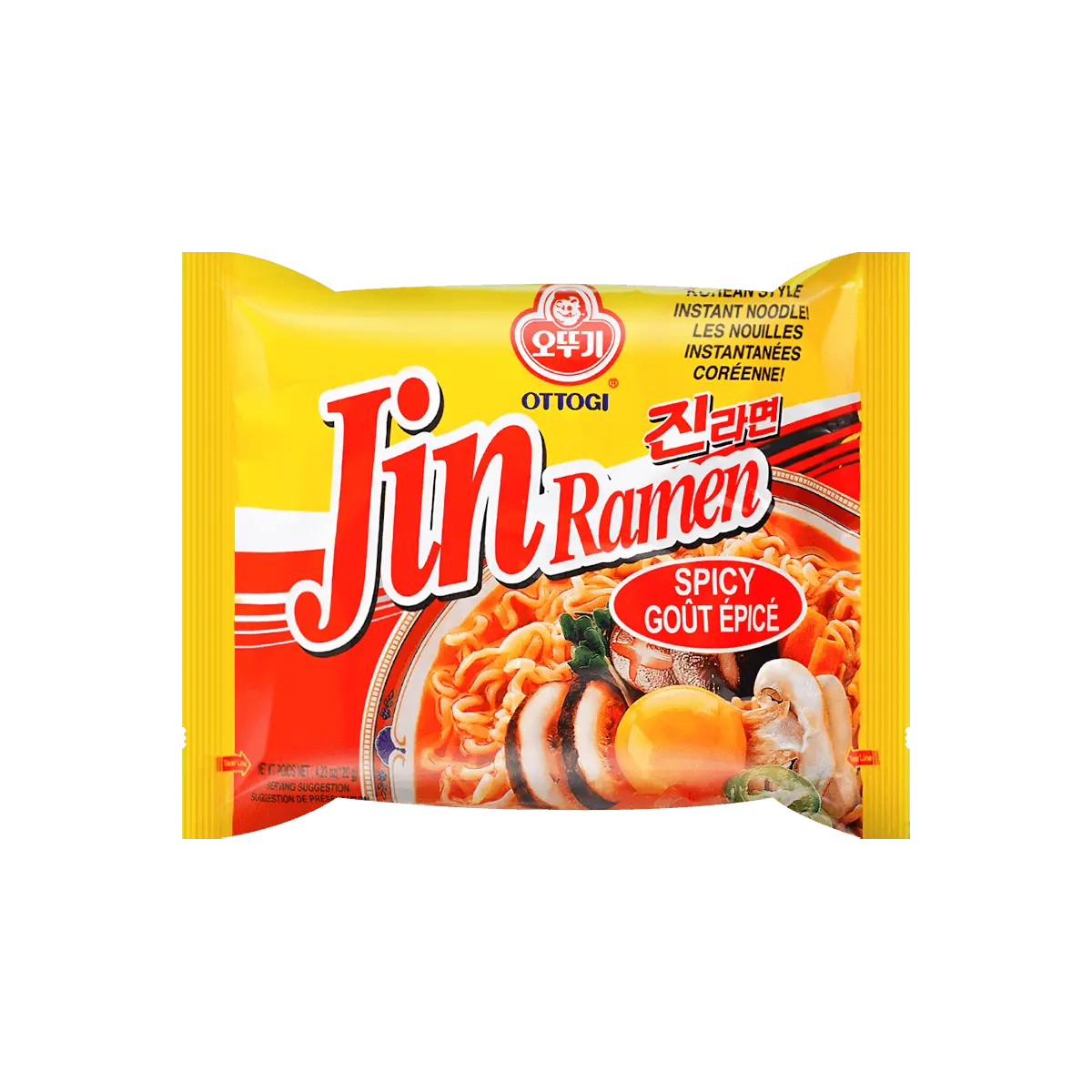 OTTOGI Korean Instant Jin Ramen - Spicy, 4.23oz