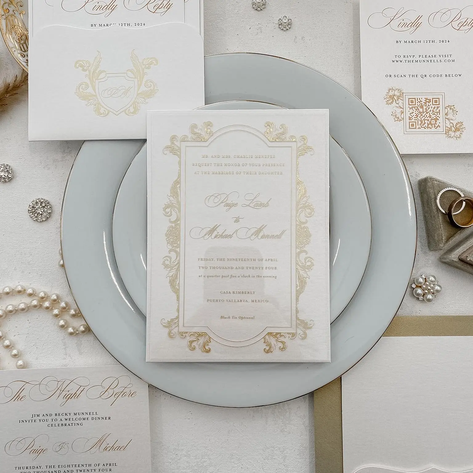 Luxury Gold Foil Wedding Invitation | Style 315