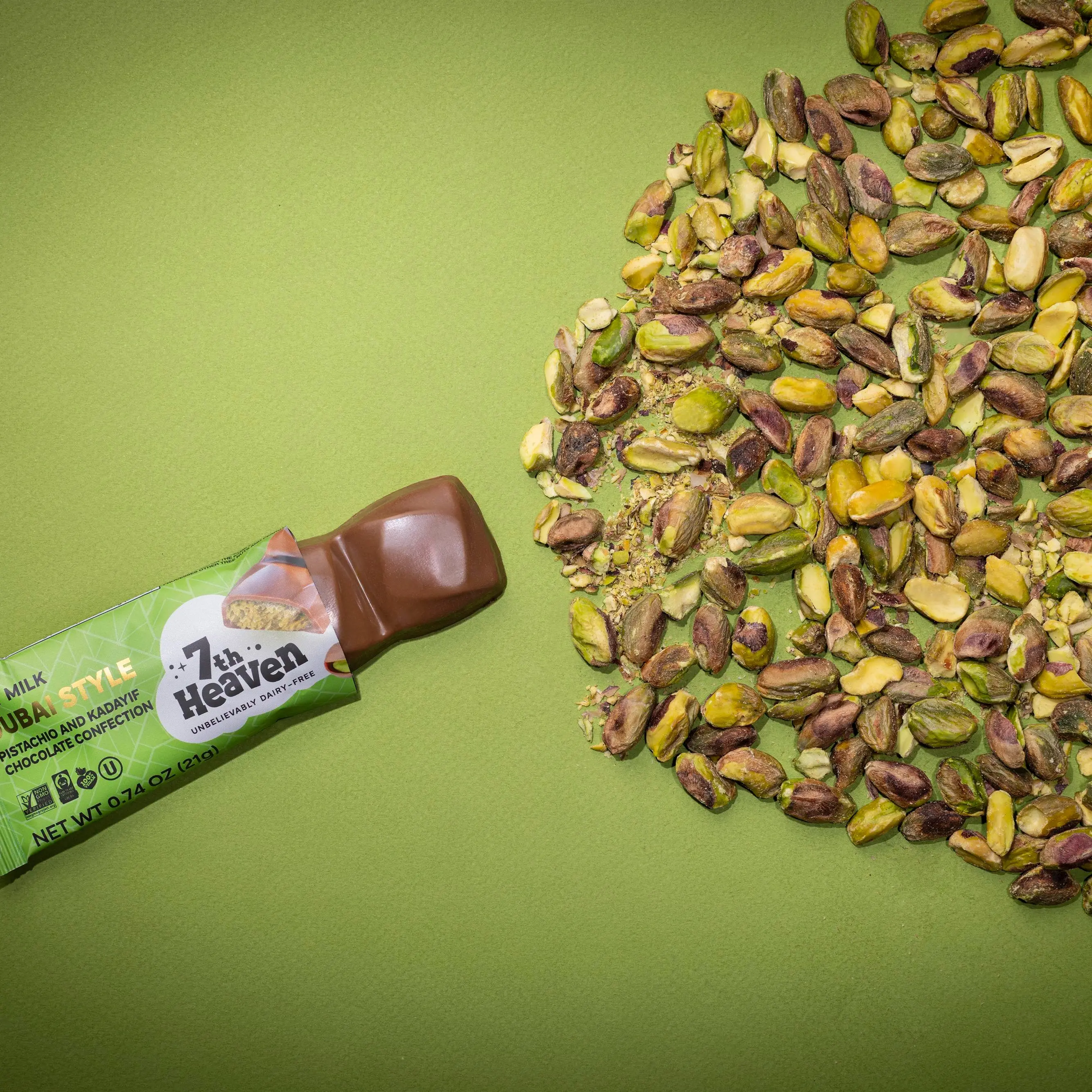 Dubai Style Pistachio and Kadayif Chocolate Confection Bonbon Shell
