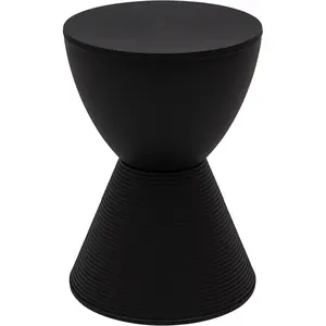 LeisureMod Modern Round Boyd Side Table - Durable Polypropylene, 150 lbs Weight Capacity, 16.75" Height, Compact & Lightweight, Perfect for Home Decor