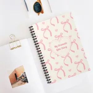 'My Dramatic Little Journal' – Pink Coquette, 118 Ruled Pages for Brain Dumps, Ideas, Manifestations, Dreams, To-Do Lists & Personal Diary – Perfect for Goal Setting, Creative Writing, Daily Inspiration & Organization