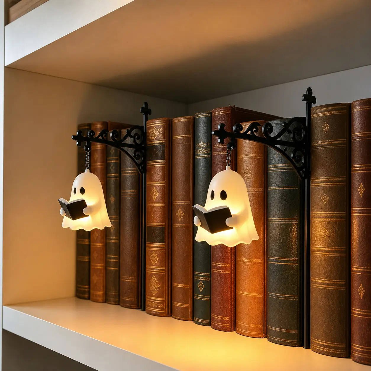 Library Lantern Halloween Decorative Bookshelf Lighting, Reading Bookshelf Lamp, Vintage Fantasy Book Nook Lamp Ornament - Reading Book Shelf Lights for Home Library, Study Corner, Bookworms & Book Lovers Gift