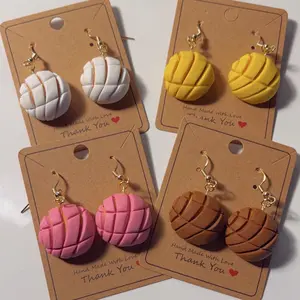 Handmade Concha Earrings, Pan Dulce Earrings.