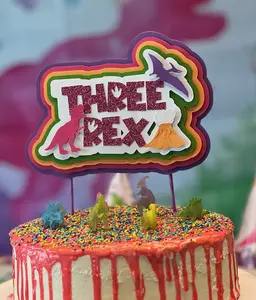 Personalized 3D Shaker Cake Topper – Custom Name & Age | Handmade Birthday Party Decoration