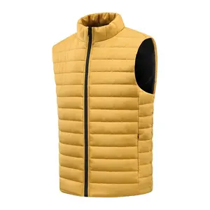Men's Sleeveless Quilted Vest - Menswear Warm Lightweight Outerwear with Full-Zip Closure, Ideal for Chilly Mornings and Daily Commutes