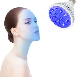 LED Blue Light Lamp, 18 LED Blue Light Bulbs, 460nm Wave Length Beauty Lamp for Home Use, Clip-On Light Base Included