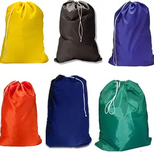 Large 30 X 40 Inch Heavy Duty Nylon Laundry Bag with Drawstring Slip Lock Closure, Assorted Colors and Designs