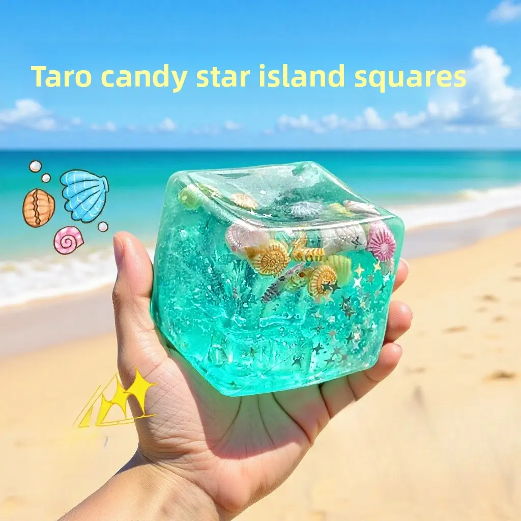 SKYQITIAN Unisex 3D Cartoon Sensory Stress Reliever - Soft Squishy Fidget Toy, Simulation Stress Cube, Island Block Design for Kids, Stress Cubes