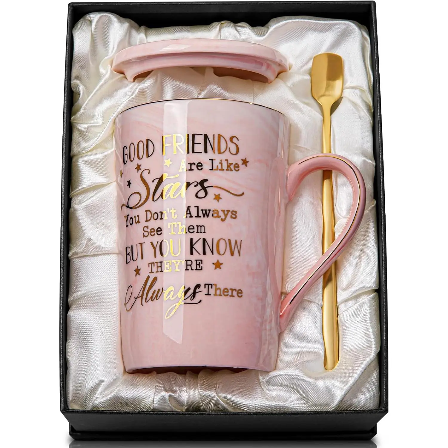 Friends, Friendship Gifts for Women Birthday Gifts for Women  Birthday Gifts Ideas for Her, Friends Female, Besties, BFF Ceramic Marble Coffee Mug  Box Printed  14 oz