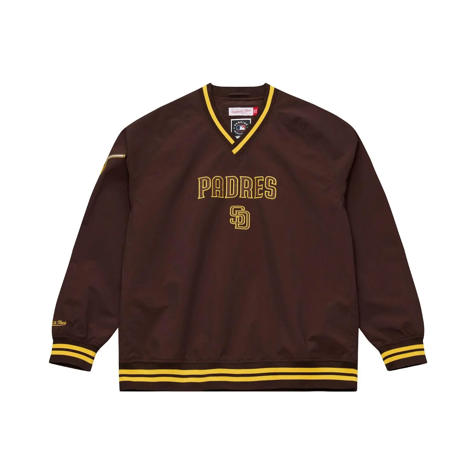 San Diego Padres Brown Cooperstown Vintage Pullover - Style JK18994 MLB Throwback Outerwear Fan Gear Mitchell & Ness