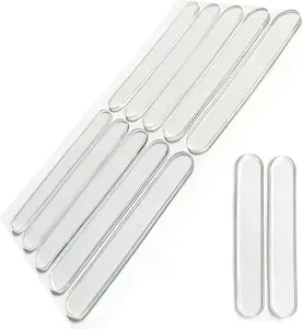 50 PCS Door Silencers, Long Strip Self-Adhesive High Transparent Rubber Bumpers - Anti-Collision Stops, Quiet Closure for Home & Office Cabinets, Slamming Prevention Pads