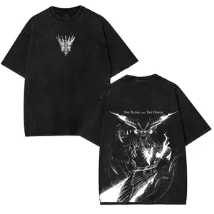 Devil May Cry Vergil Alpha and Omega Son Of Sparda Wash Tshirt Cotton T-shirt Anime Manga Game Hoodie Graphic tees Top designer