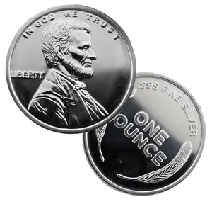 Lincoln Silver Round 1oz 0.999 Fine Silver