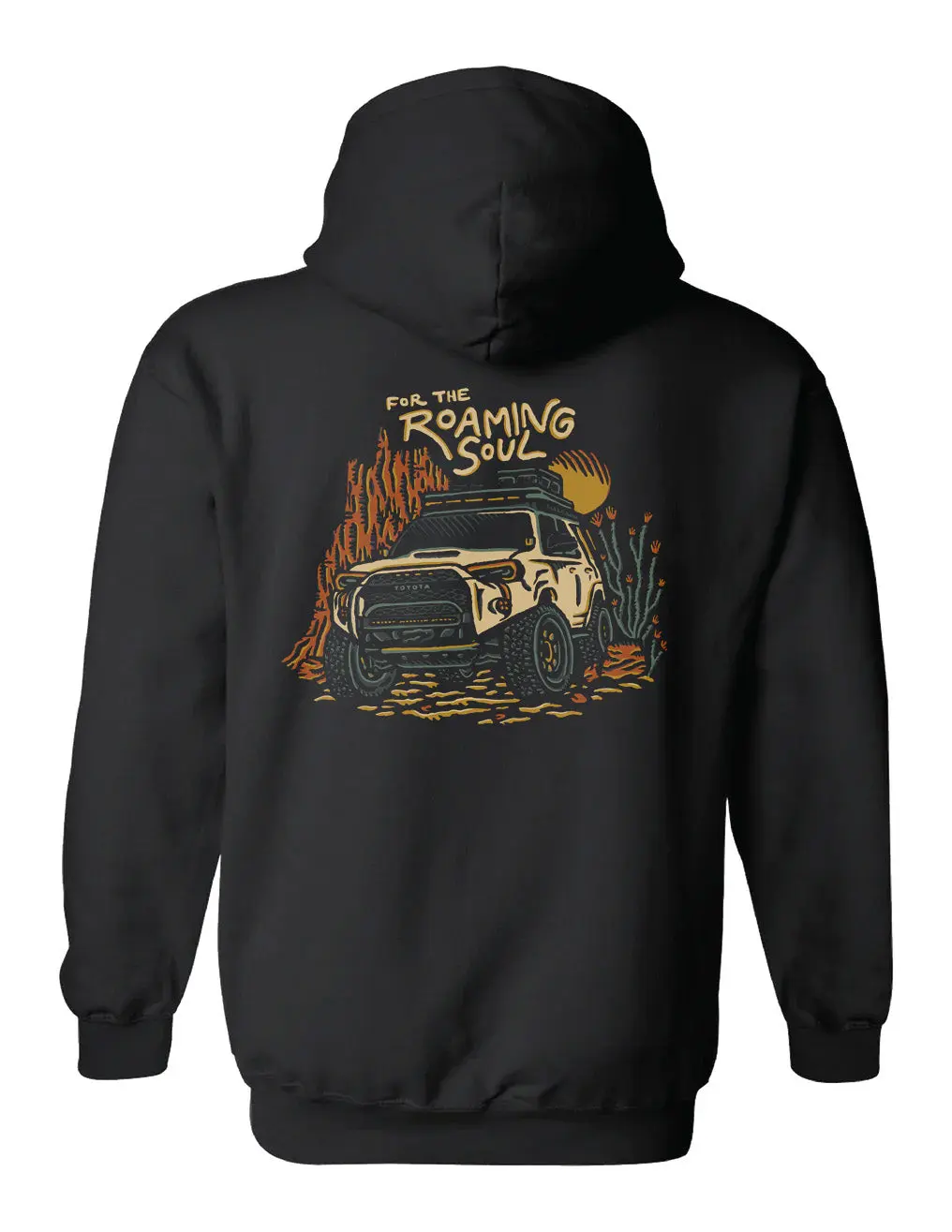 Men's Streetwear Hoodie, Rayco Design x 4Runner 'Roaming Soul' Graphic Pullover Sweatshirts Tops, Quality Fabric with Front & Back Logo, Menswear, Hoodies Streetwear, Casual