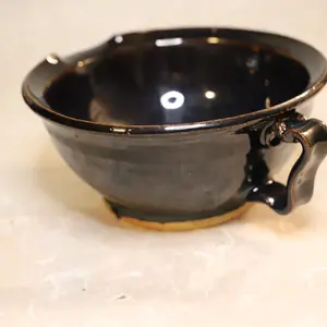 Mixing bowl in green ash or dark tortoise shell