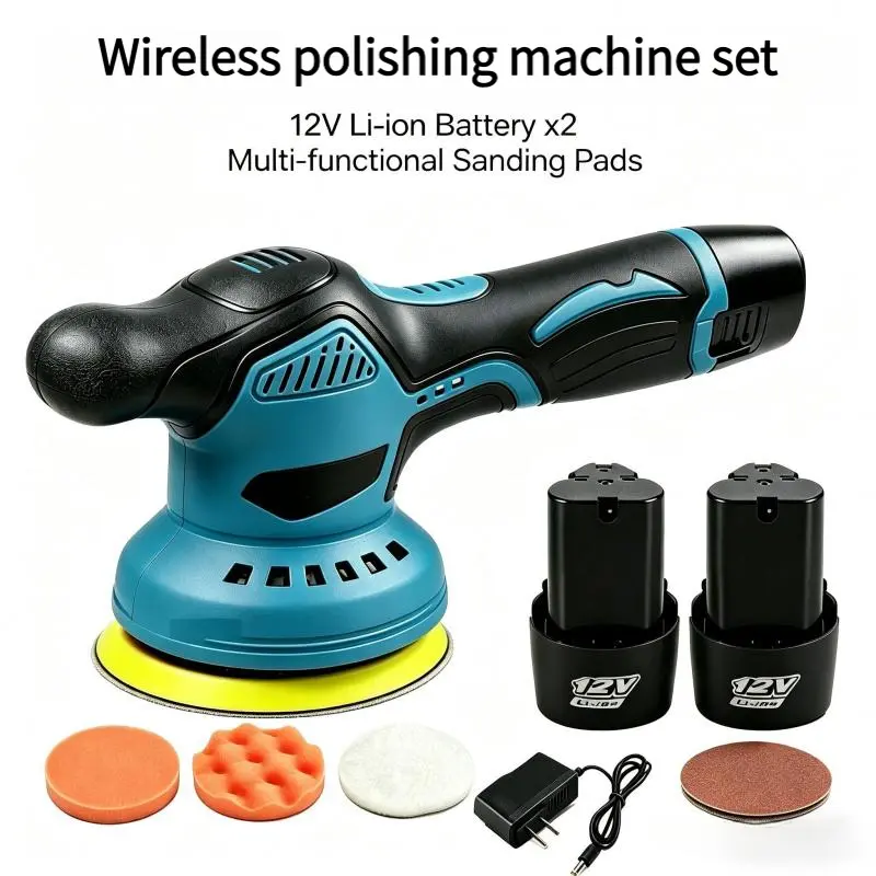 Wireless multifunctional car polishing machine, portable design, adjustable speed polishing and scratch removal functions, suitable for car beauty enthusiasts and car owners, ideal for car paint maintenance, furniture polishing, and vehicle cleaning