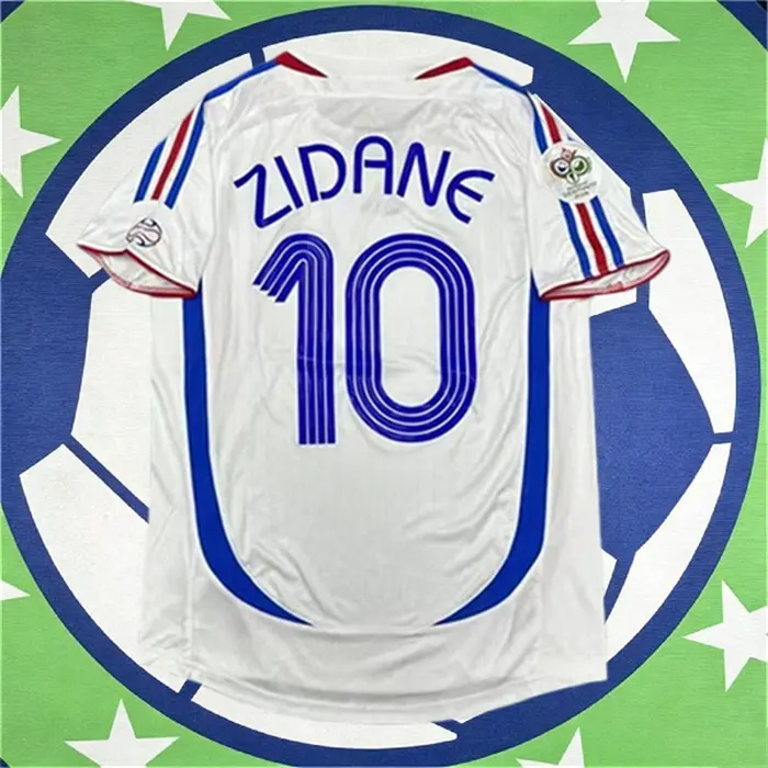 2006 France Away Zidane 10# Short sleeve Soccer jersey