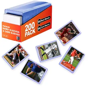 Toploader & Sleeves Combo pack 200ct (100 Top Loaders + 100 Sleeves)