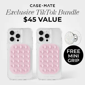 Case-Mate Two Pack Stick It! Adhesive Suction Phone Mount And Mini Suction Phone GripTikTok Exclusive Bundle