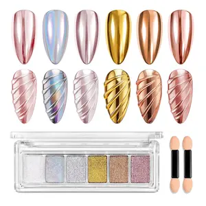 Beetles Chrome Nail Powder - Pearlscent Mirror Effect Metallic Holographic Aurora Iridescent Glitter Gold Silver Pearlescent Manicure Nail Art Decoration Glitter Gifts Beauty Products mothersdaygift Spring Nail Summer Nail Vacation Nail #SummerVibes